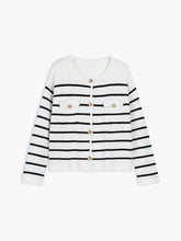 Old Money Aesthetics Stripe Cardigan